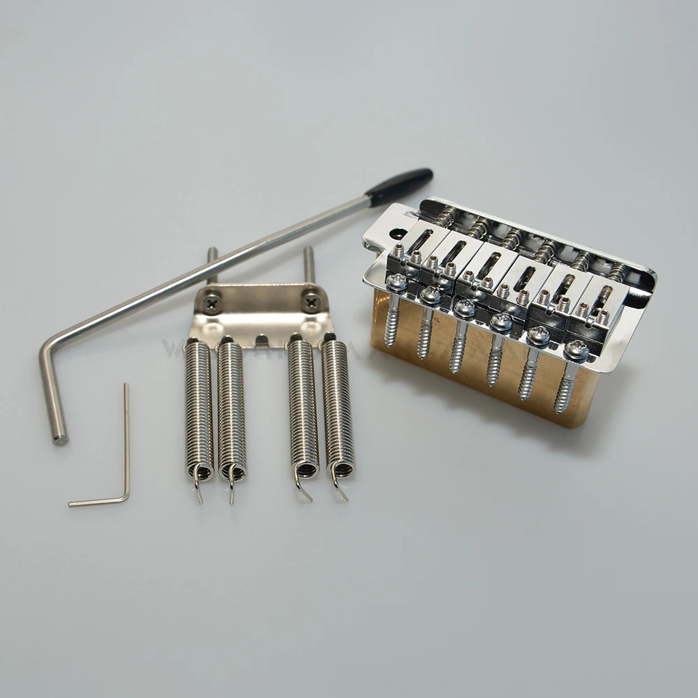clearance sale!Guitar Tremolo Bridge 36mm 42mm Brass Saddle Stainless Steel Plate Finishing For ST Guitar CNC Machined