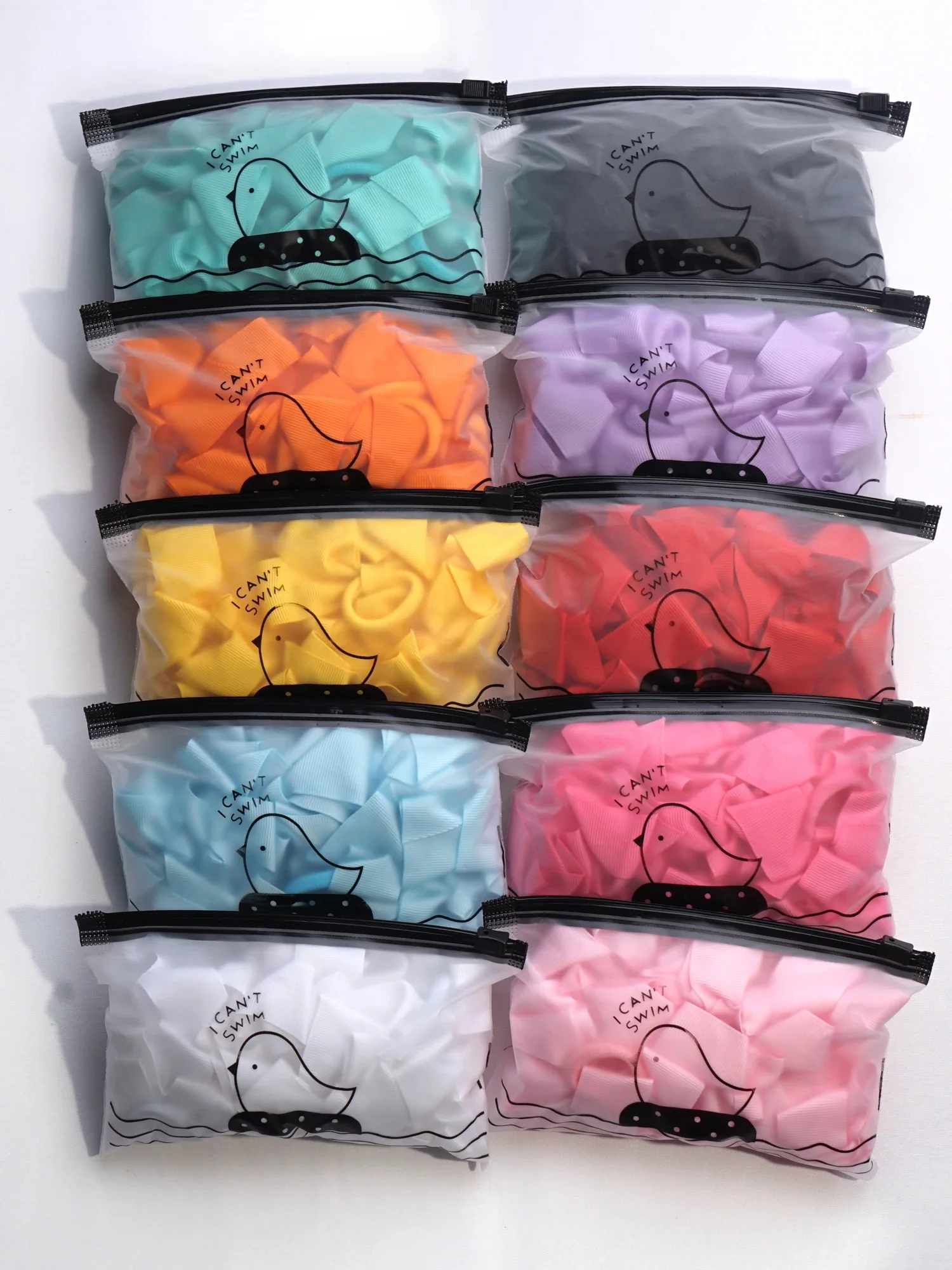 20PCS 3 Inches Baby Girls Mini Hair Bows Ties Elastic Hair Rubber Band Grosgrain Ribbon Hair Accessories for Kids Toddlers