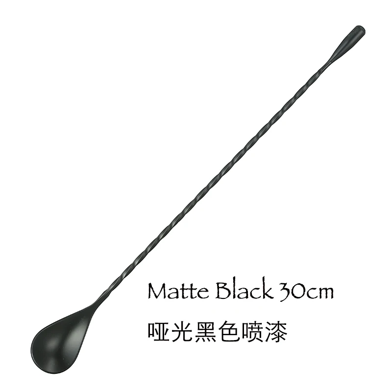 1PCS Stainless Steel Bartender Mixing Spoon Cocktail Stirrers, Spiral Pattern Bar Spoon Stirring Spoon with Long Handle