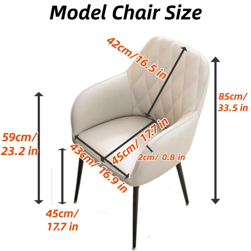 Velvet High Arm Chair Cover Elastic Dining Chair Slipcovers Fabric Washable Office Rocker Chairs Covers Home Decor Seat Cover