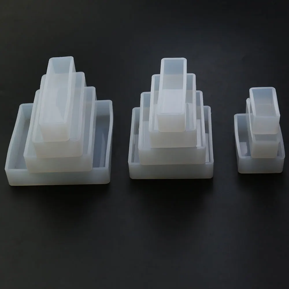 JCD Cuboid Cube Resin Mold Crystal Epoxy Silicone Mold Diy Candle Mold Square Rectangular Casting Tools Accessories