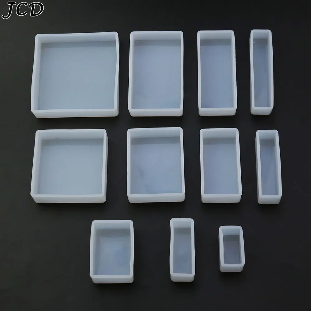 JCD Cuboid Cube Resin Mold Crystal Epoxy Silicone Mold Diy Candle Mold Square Rectangular Casting Tools Accessories