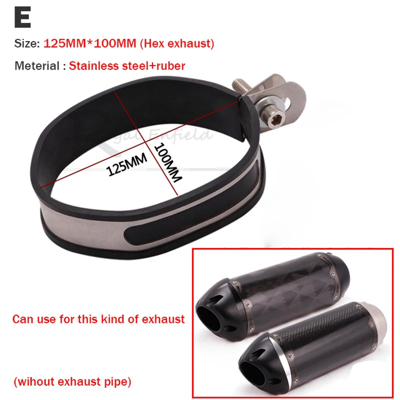 Motorcycle Exhaust Muffler Escape Clamp Carbon Fiber Hanger Bracket 90mm 100mm 120mm for Yoshimura for akrapovics for SC for TBR