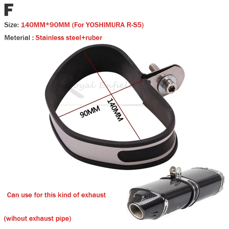 Motorcycle Exhaust Muffler Escape Clamp Carbon Fiber Hanger Bracket 90mm 100mm 120mm for Yoshimura for akrapovics for SC for TBR