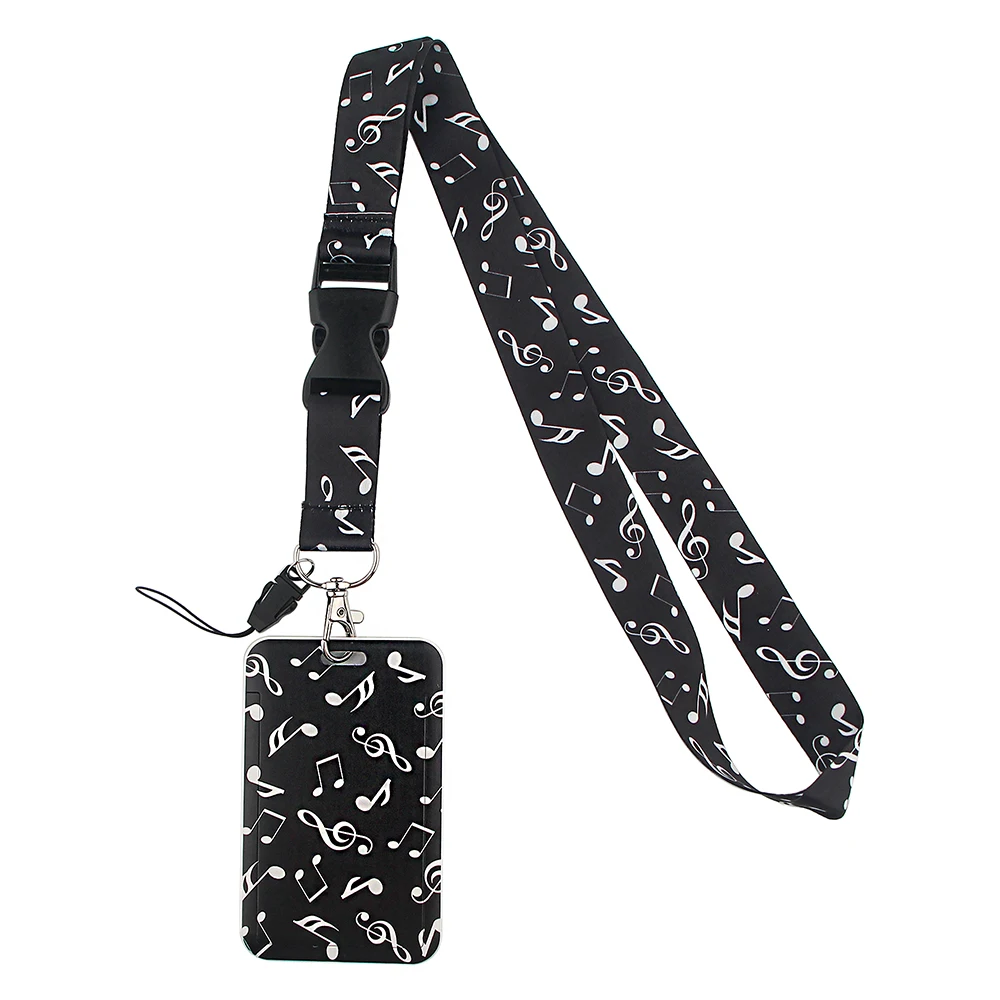 Ransitute R1593 Equation Music Fashion Buckle Lanyard Bus ID Name Work Card Badge Holder For Nurse Doctor Student Accessories