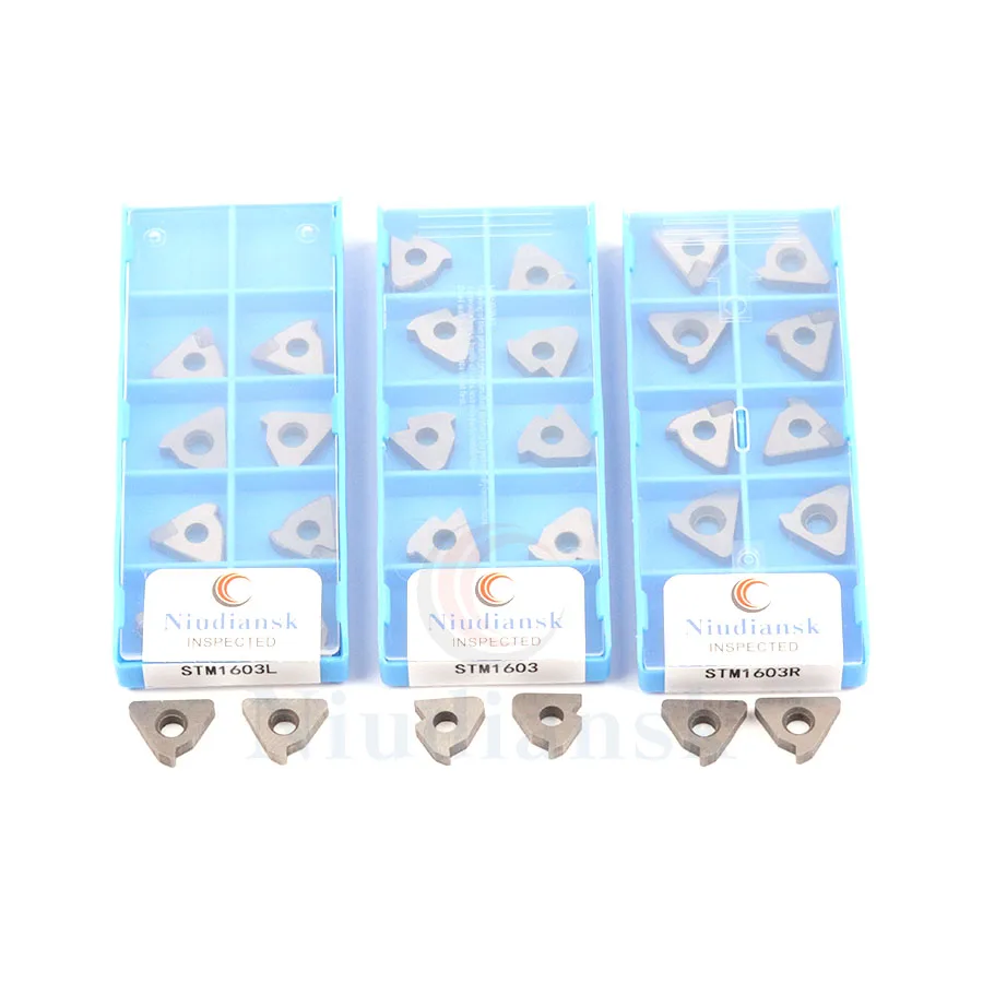 10 pcs STM1603 STM1603R STM1603L STM22R STM22L Thread Shims Lathe Accessories Carbide Inserts Knife Pad ,For Thread Turning Tool