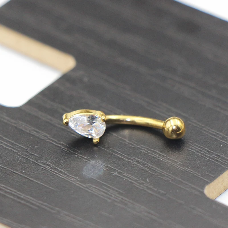16G 316L Surgical Steel Water Drop Ear Cartilage Tragus Helix Piercing Stud Earrings Eyebrow Wholesale Body Jewelry
