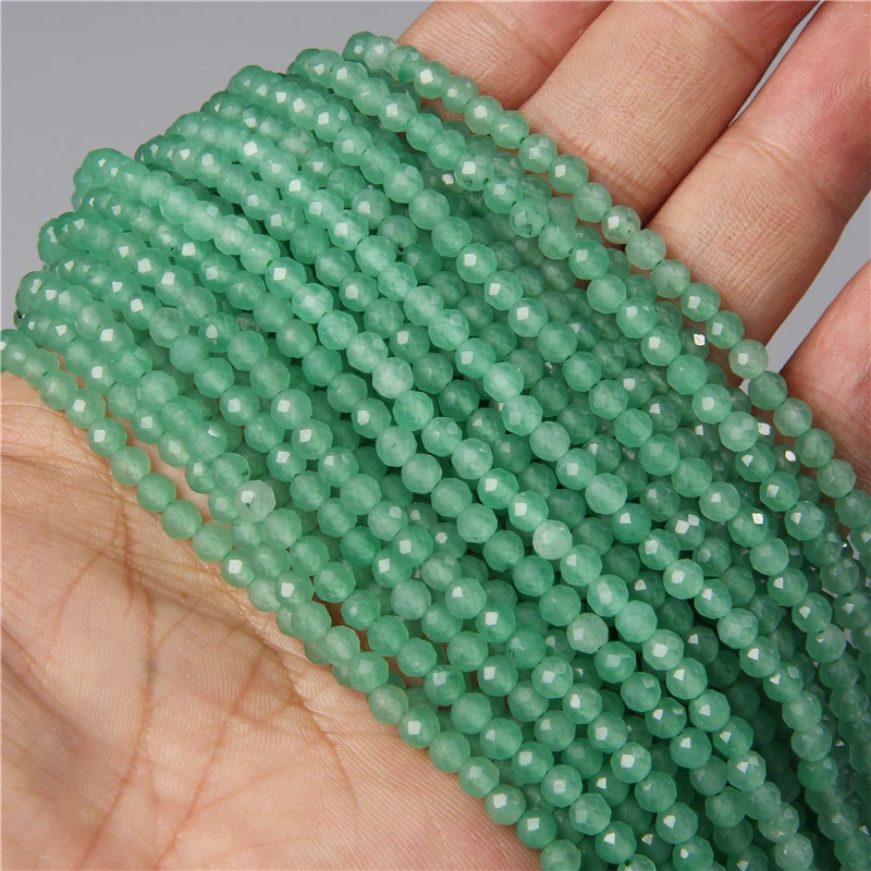 2 3 4 mm 15.5" Small Tiny Green Natural Turquoises Jades Agates Quartz Amazonite Stone Beads Loose Spacer Bead Accessories DIY
