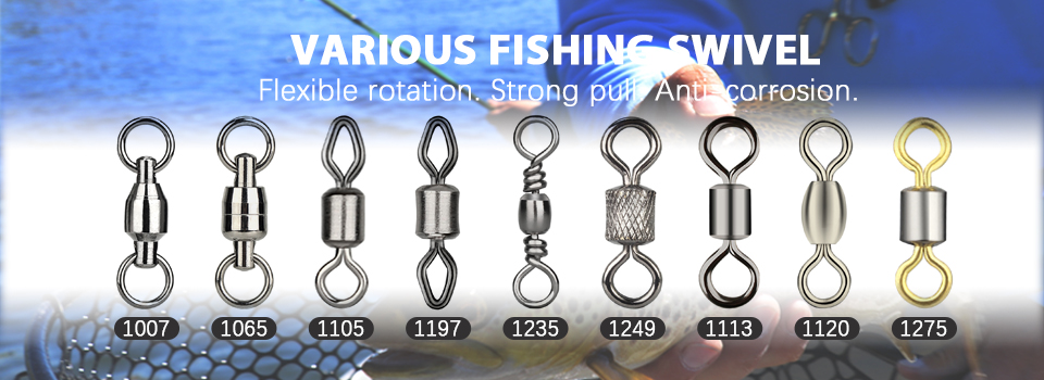 DNDYUJU 50pcs Fishing Connector Diamond Eye Impressed Rolling Swivel 8-Word Ring Connector Swivel Solid Ring For Carp Fishhooks