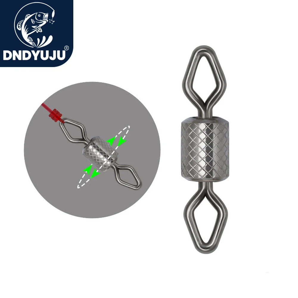 DNDYUJU 50pcs Fishing Connector Diamond Eye Impressed Rolling Swivel 8-Word Ring Connector Swivel Solid Ring For Carp Fishhooks