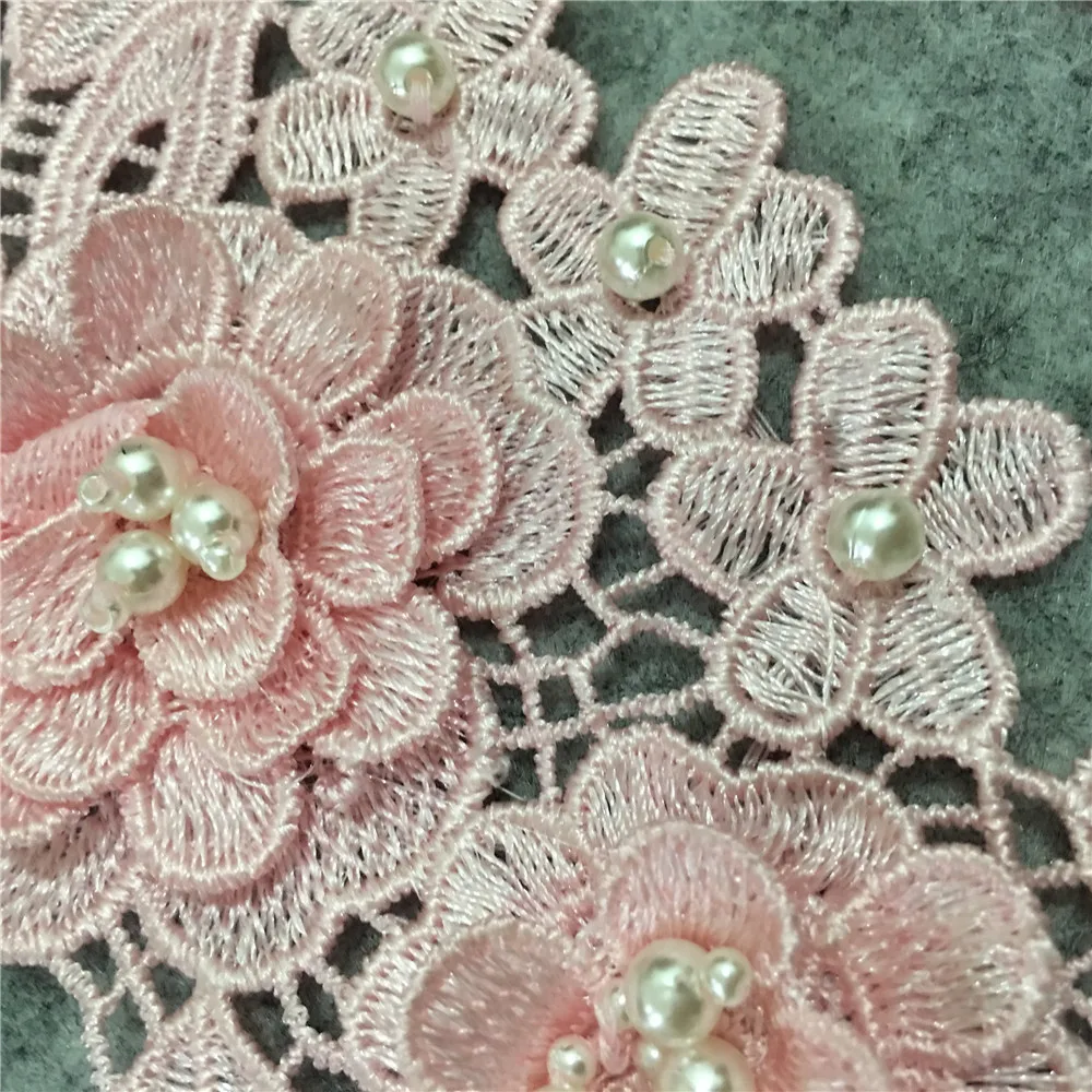 Colorful styles of women's clothing 3D three-dimensional flower decoration ABC pearl rhinestones DIY craft supplies accessories
