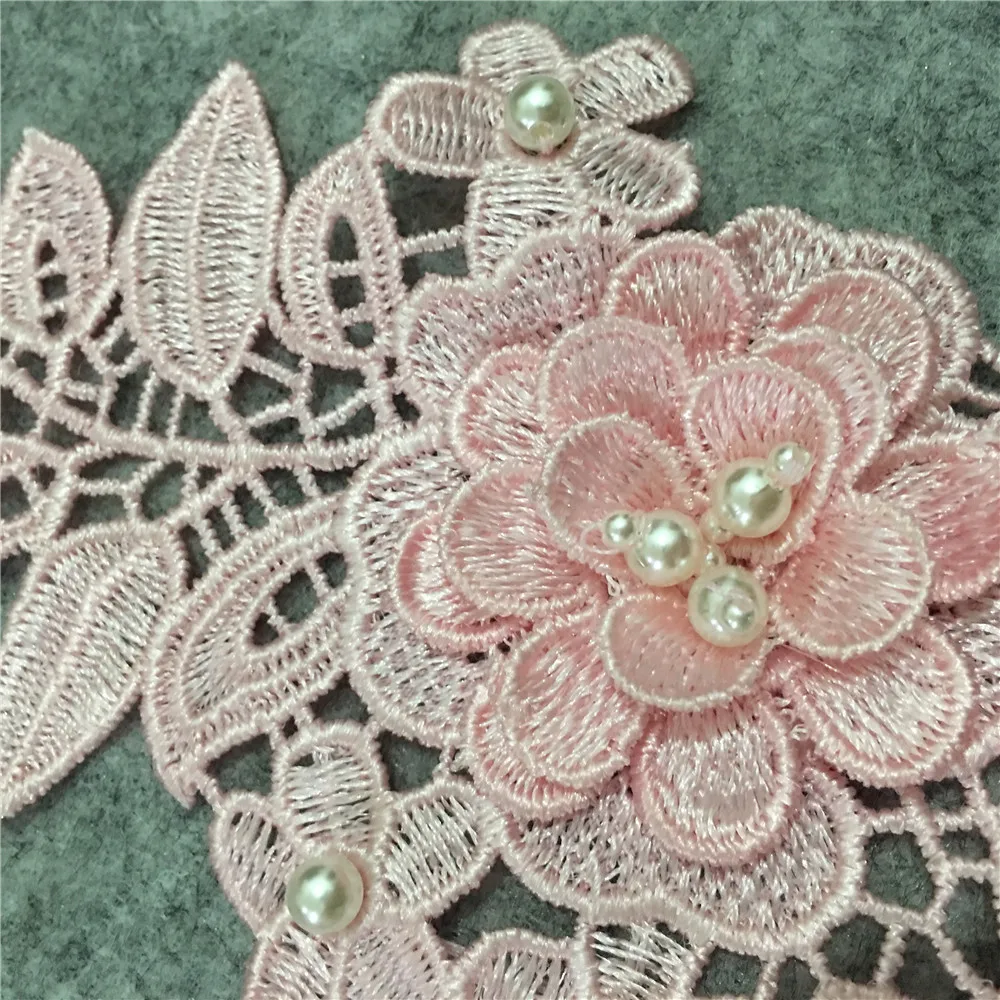 Colorful styles of women's clothing 3D three-dimensional flower decoration ABC pearl rhinestones DIY craft supplies accessories