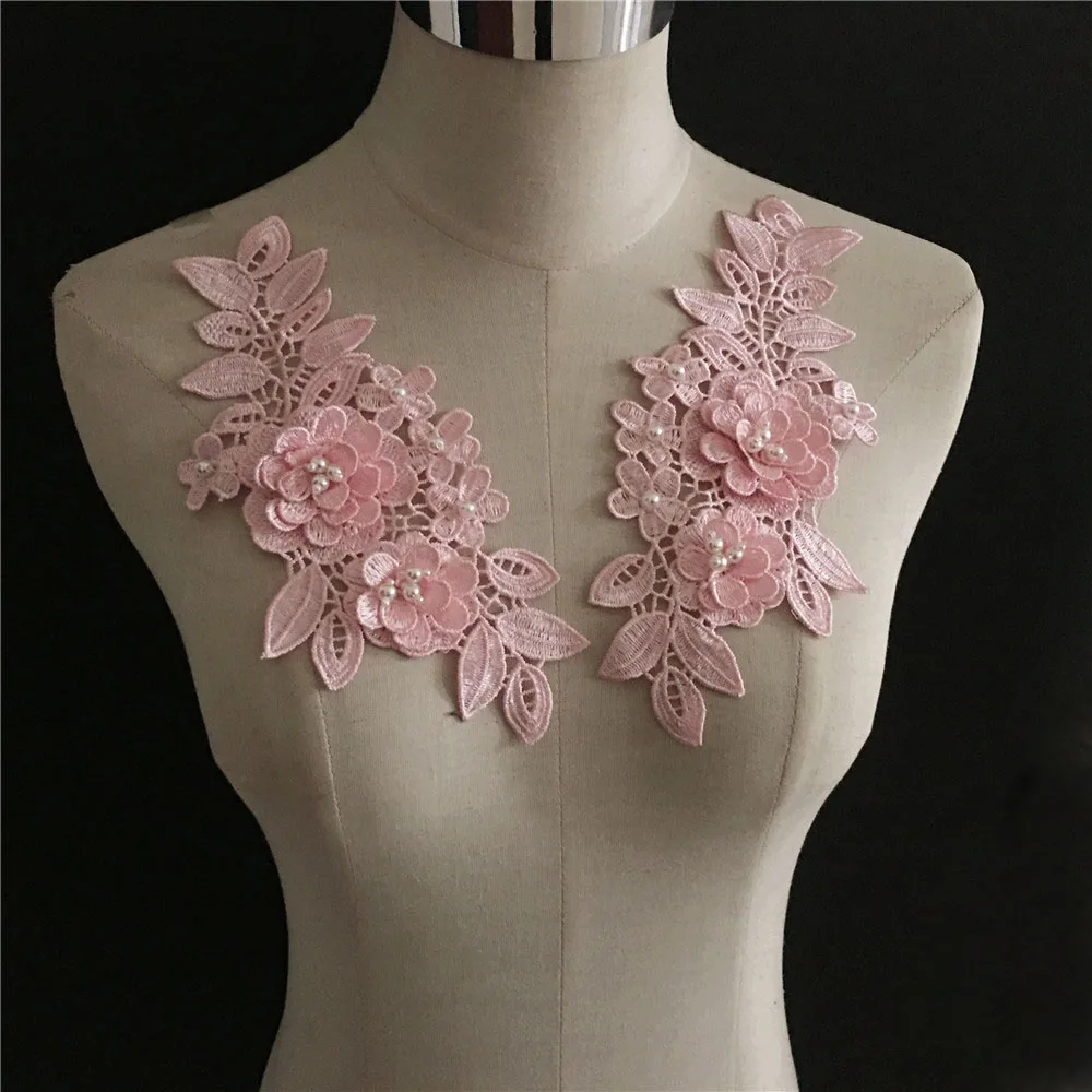 Colorful styles of women's clothing 3D three-dimensional flower decoration ABC pearl rhinestones DIY craft supplies accessories