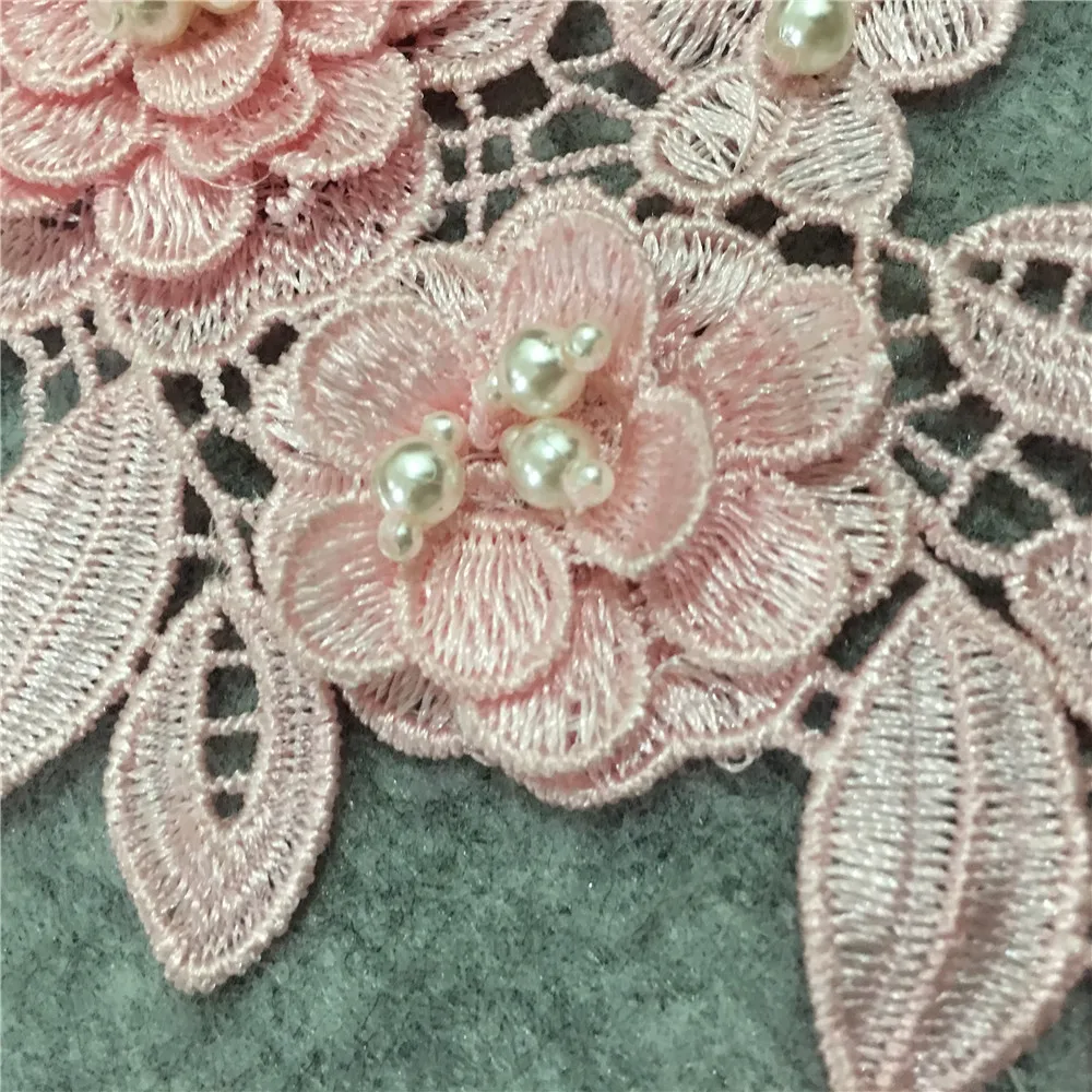 Colorful styles of women's clothing 3D three-dimensional flower decoration ABC pearl rhinestones DIY craft supplies accessories