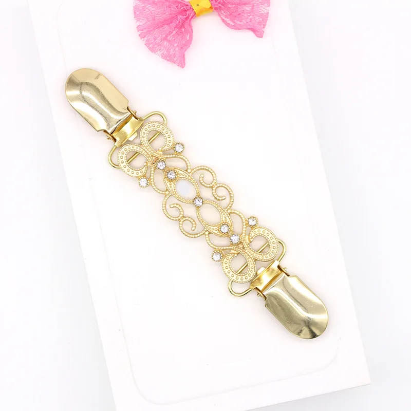 Sweater Cardigan Clip Duck-Mouth Flexible Beaded Pearl Pin Brooch Shawl Shirt Collar Buckles For Clothing Decoration