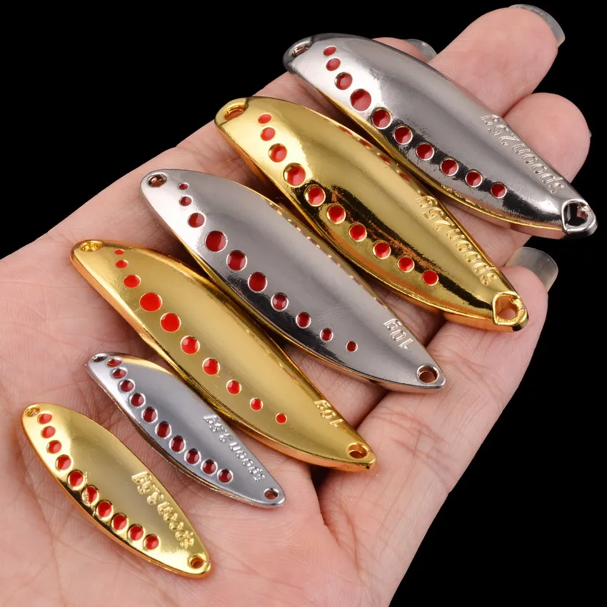 1PCS Metal Spinner Spoon trout Fishing Lure Hard Bait Sequins Noise Paillette Artificial Baits Spinnerbait Fishing Lures Tools