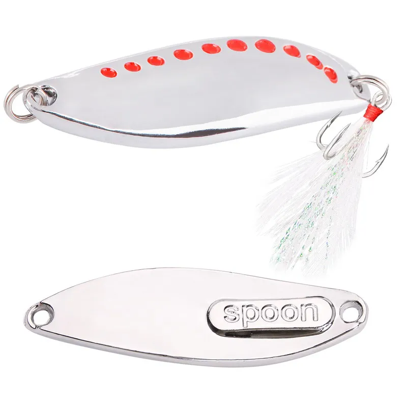 1PCS Metal Spinner Spoon trout Fishing Lure Hard Bait Sequins Noise Paillette Artificial Baits Spinnerbait Fishing Lures Tools
