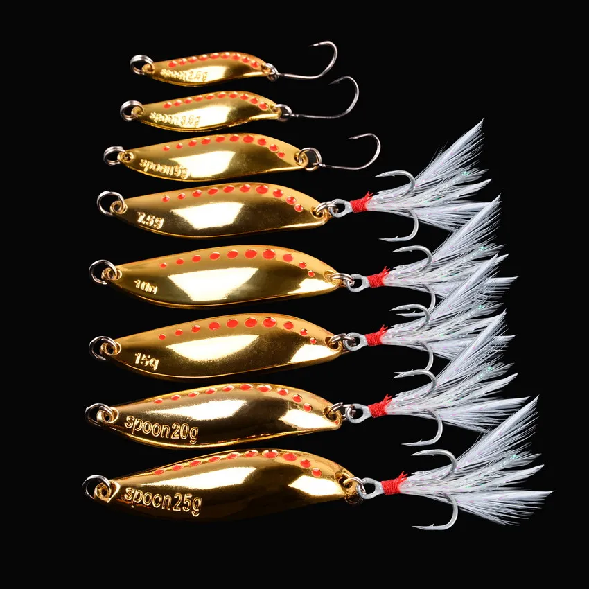 1PCS Metal Spinner Spoon trout Fishing Lure Hard Bait Sequins Noise Paillette Artificial Baits Spinnerbait Fishing Lures Tools