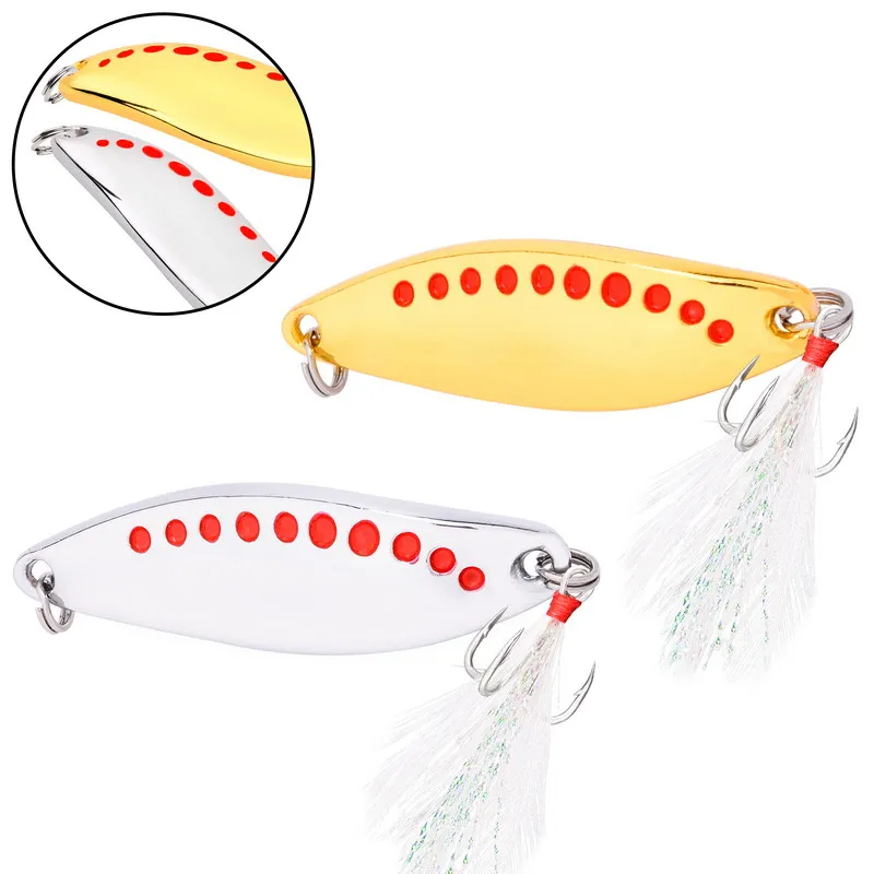 1PCS Metal Spinner Spoon trout Fishing Lure Hard Bait Sequins Noise Paillette Artificial Baits Spinnerbait Fishing Lures Tools