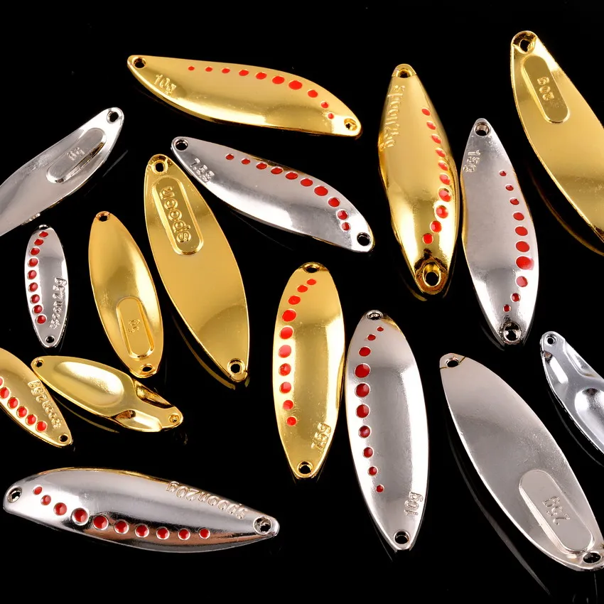 1PCS Metal Spinner Spoon trout Fishing Lure Hard Bait Sequins Noise Paillette Artificial Baits Spinnerbait Fishing Lures Tools