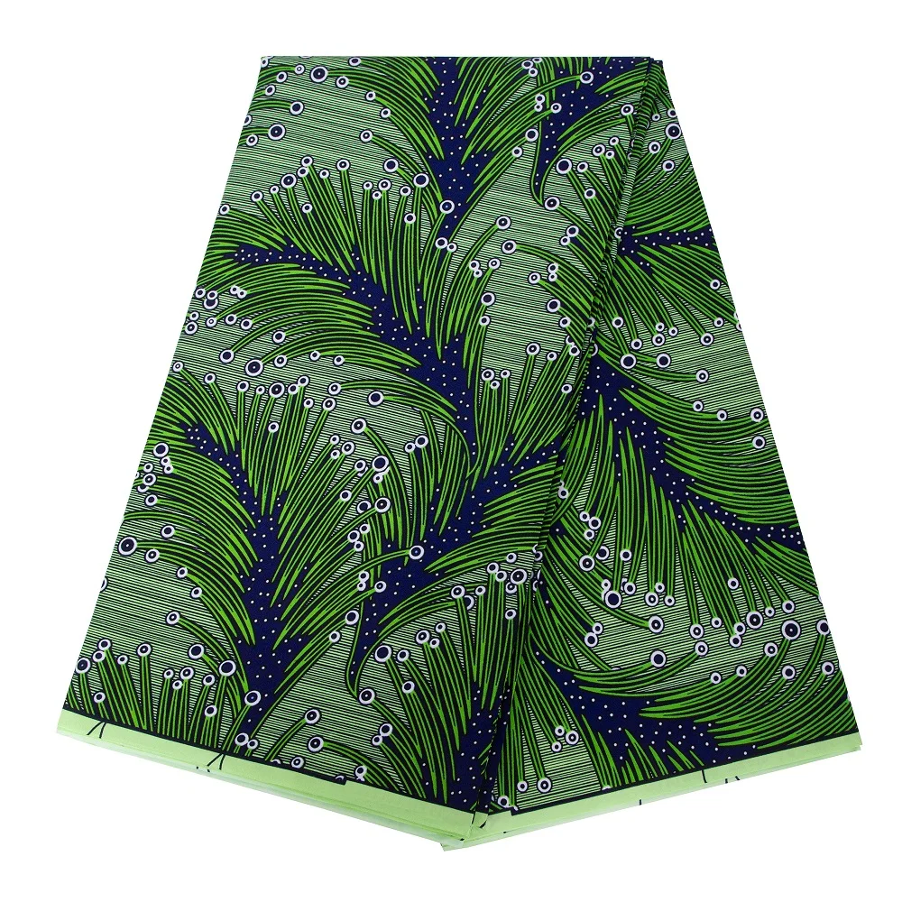 Bintarealwax Wholesale Africa Farbic 2025 Ankara Polyester Sewing Fabric Light Color Material for Women Party Dress FP6390