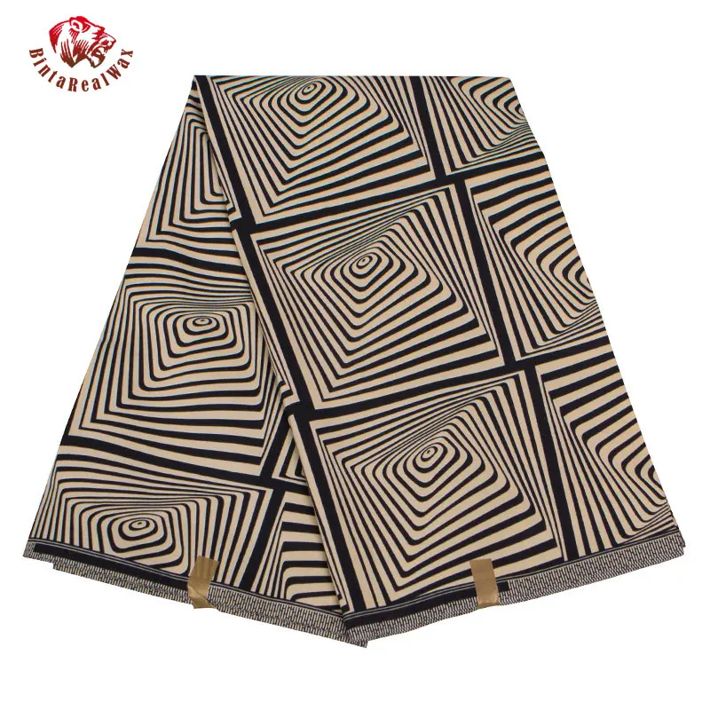 Bintarealwax Wholesale Africa Farbic 2025 Ankara Polyester Sewing Fabric Light Color Material for Women Party Dress FP6390