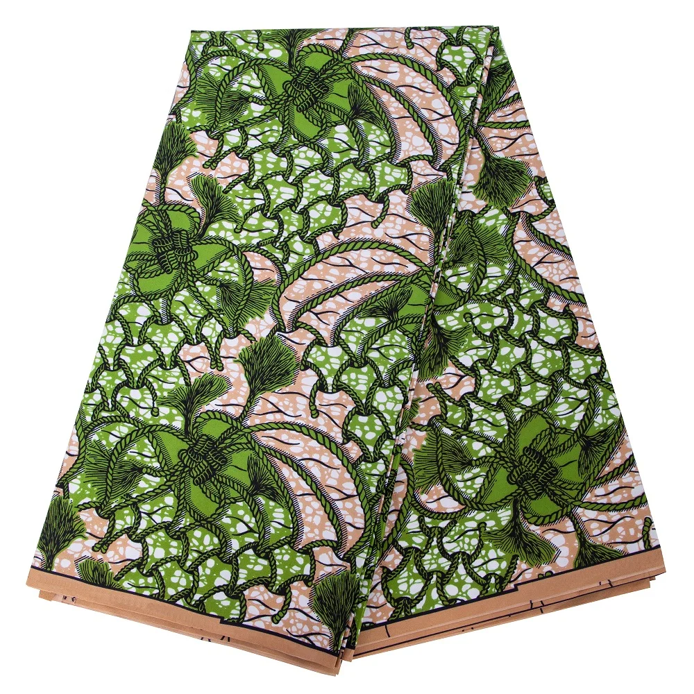 Bintarealwax Wholesale Africa Farbic 2025 Ankara Polyester Sewing Fabric Light Color Material for Women Party Dress FP6390