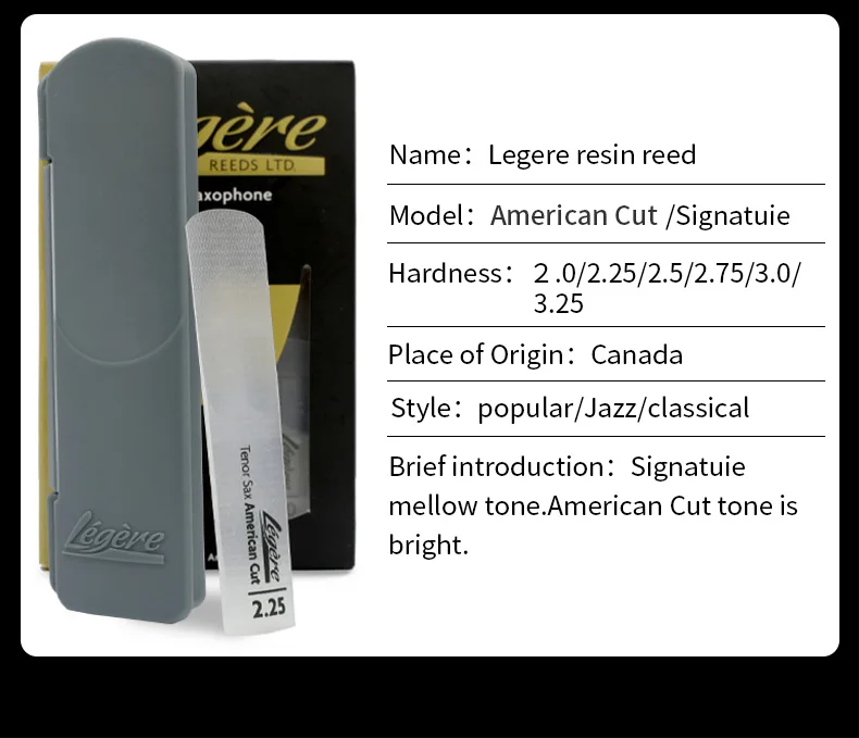 Legere American Cut Resin Reed Alto Soprano Tenor Saxophone Synthetic Reed SAX