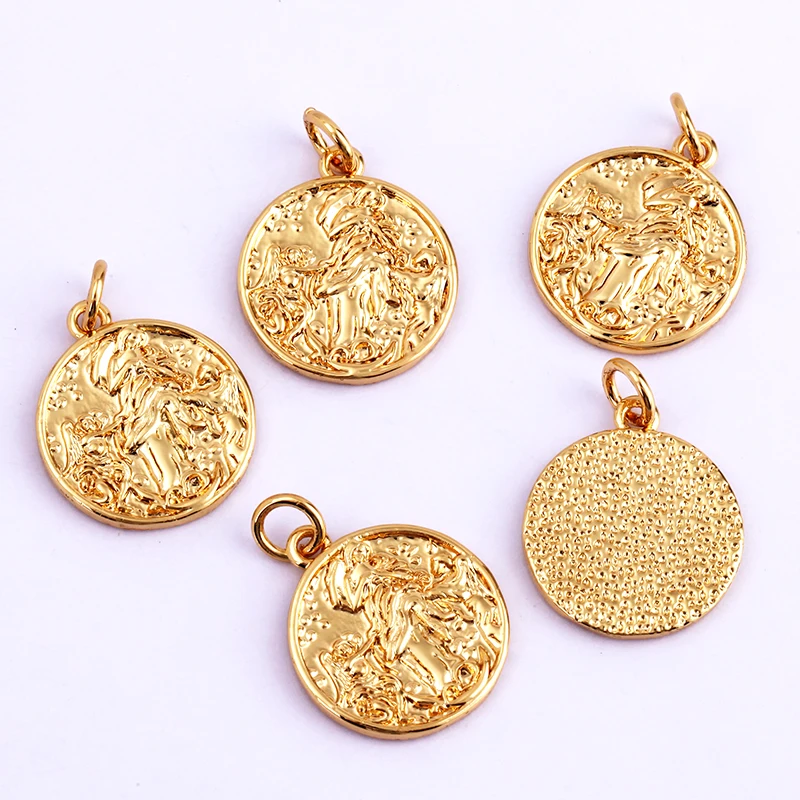 Dandelion Earth Star Heart Hand Cubic Zirconia CZ Paved Charm, 18K Real Gold Plated Colour , Craft Jewelry Supplies L87