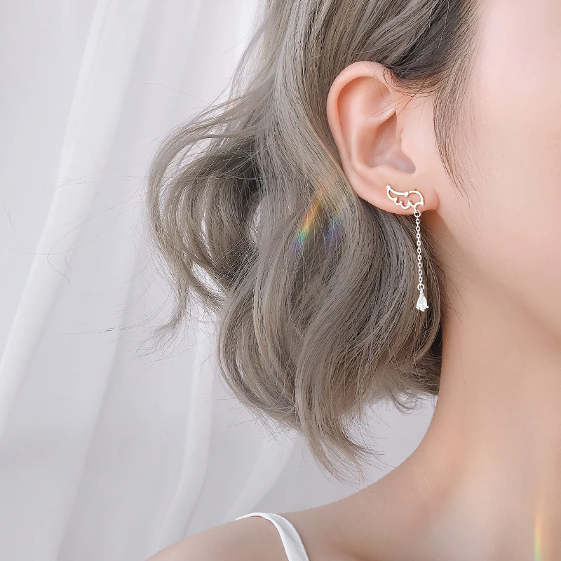 Minimalist Long Tassel Drop Earrings For Women Gold Color Geometric Water Drop Hanging Ear Line Party Jewelry Pendientes