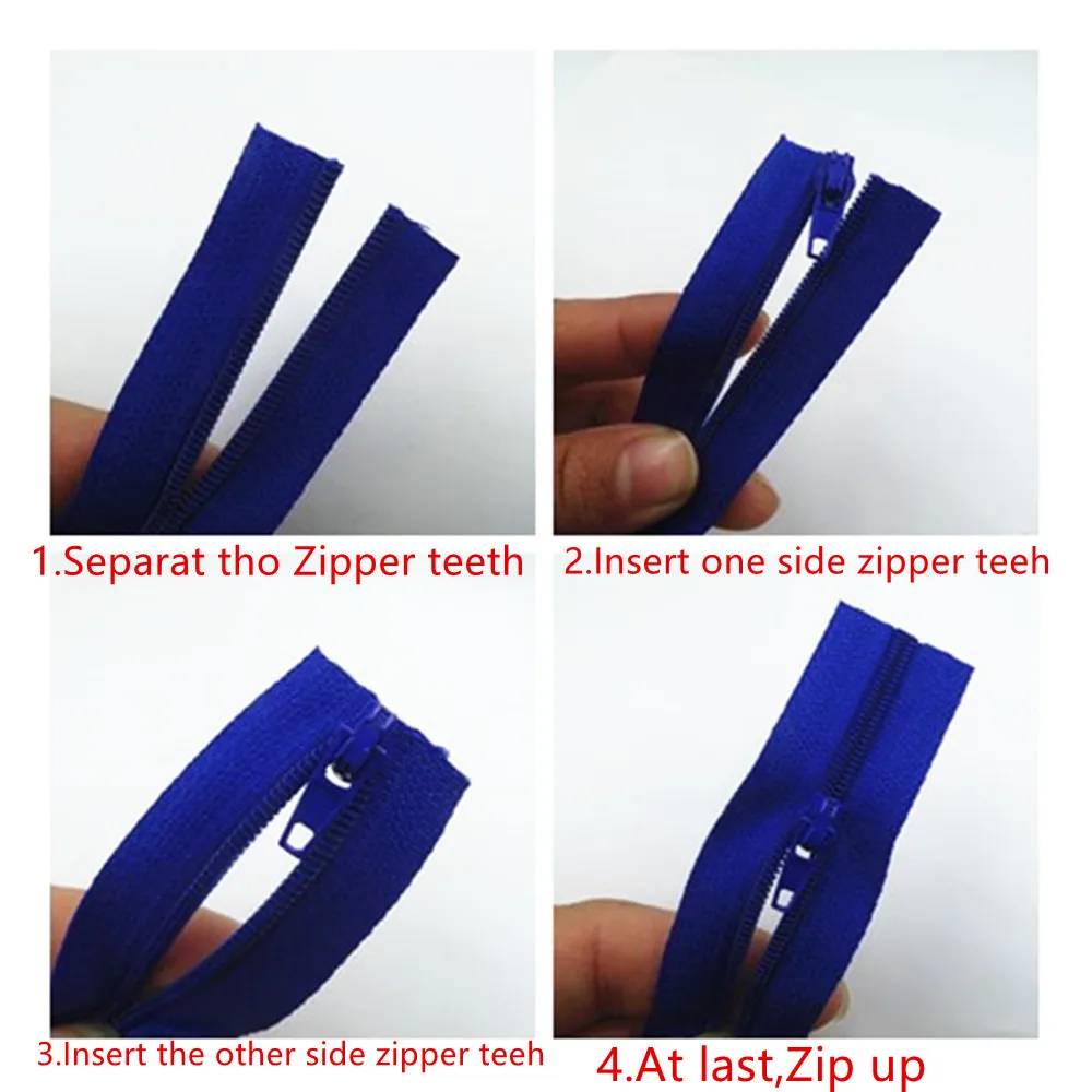 3#10 Meters Zipper By The Yard Nylon Coil Zippers with 20pcs Zipper Slider for Purses, Bags and Other Sewing Projects