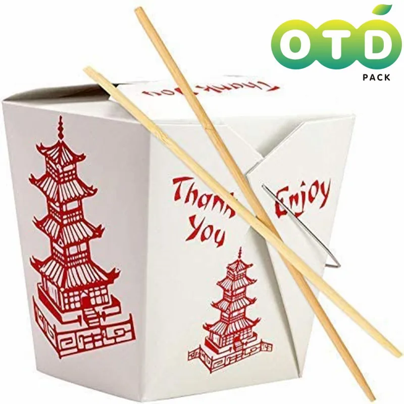 15/25/50 Pcs Pagoda Wire Handle Chinese Takeout Food Containers Disposable Noodle Boxes Meal Prep