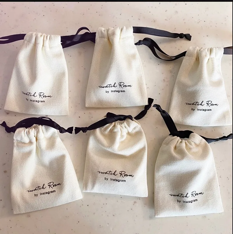 Higher Quality Cotton Gift Bags 5x7cm(2"x2.75") 7x9cm 11x14cm 15x20cm(6x8in) Makeup Drawstring Pouches