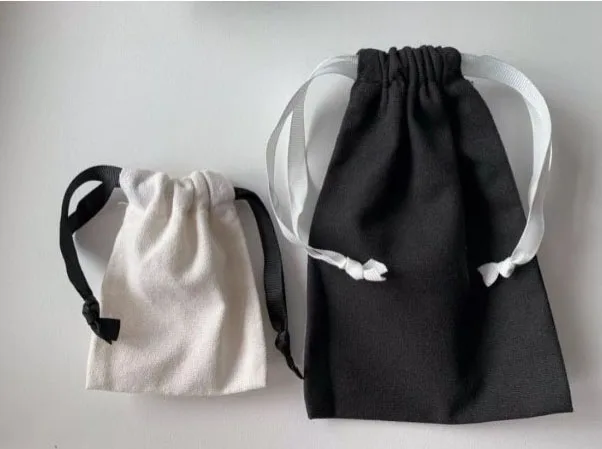 Higher Quality Cotton Gift Bags 5x7cm(2"x2.75") 7x9cm 11x14cm 15x20cm(6x8in) Makeup Drawstring Pouches