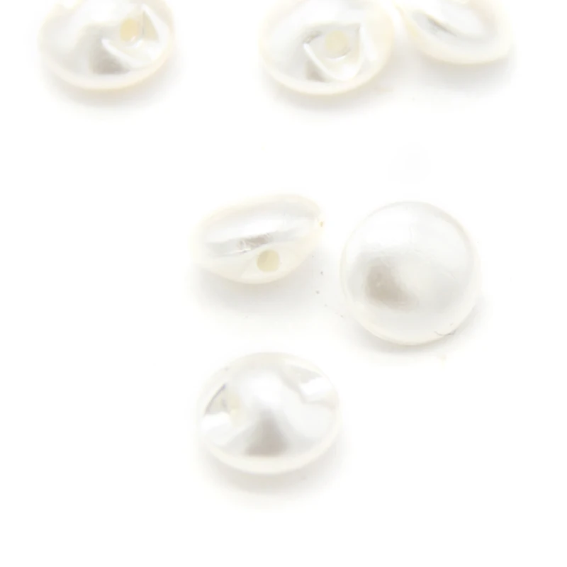 10mm Mini White Mushroom Faux Pearl Wedding Buttons For Clothes Women Shirt Decorative Handmade DIY Crafts Accessories Wholesale