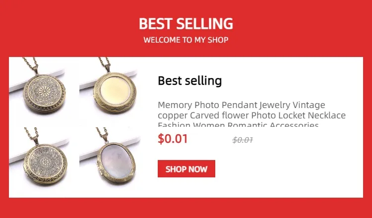 Copper Color Love Heart Locket Pendants for Women Men Openable Photo Frame Glossy Family Pet Picture Necklace Family Love Gift