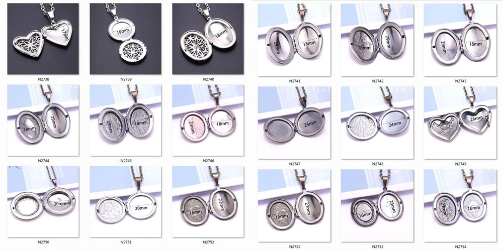 Copper Color Love Heart Locket Pendants for Women Men Openable Photo Frame Glossy Family Pet Picture Necklace Family Love Gift