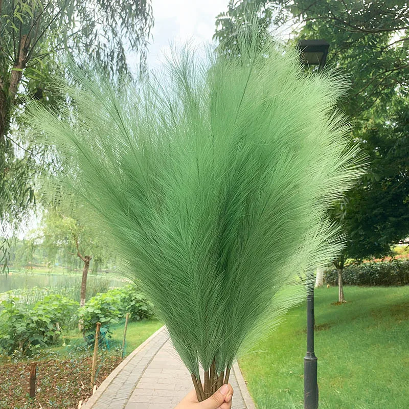 5Pcs Faux Pampas Grass Large 120/100/85cm Flower Bouquet Fake Artificial Pampas Grass Decor Tall Fluffy Stems Living Room Decor