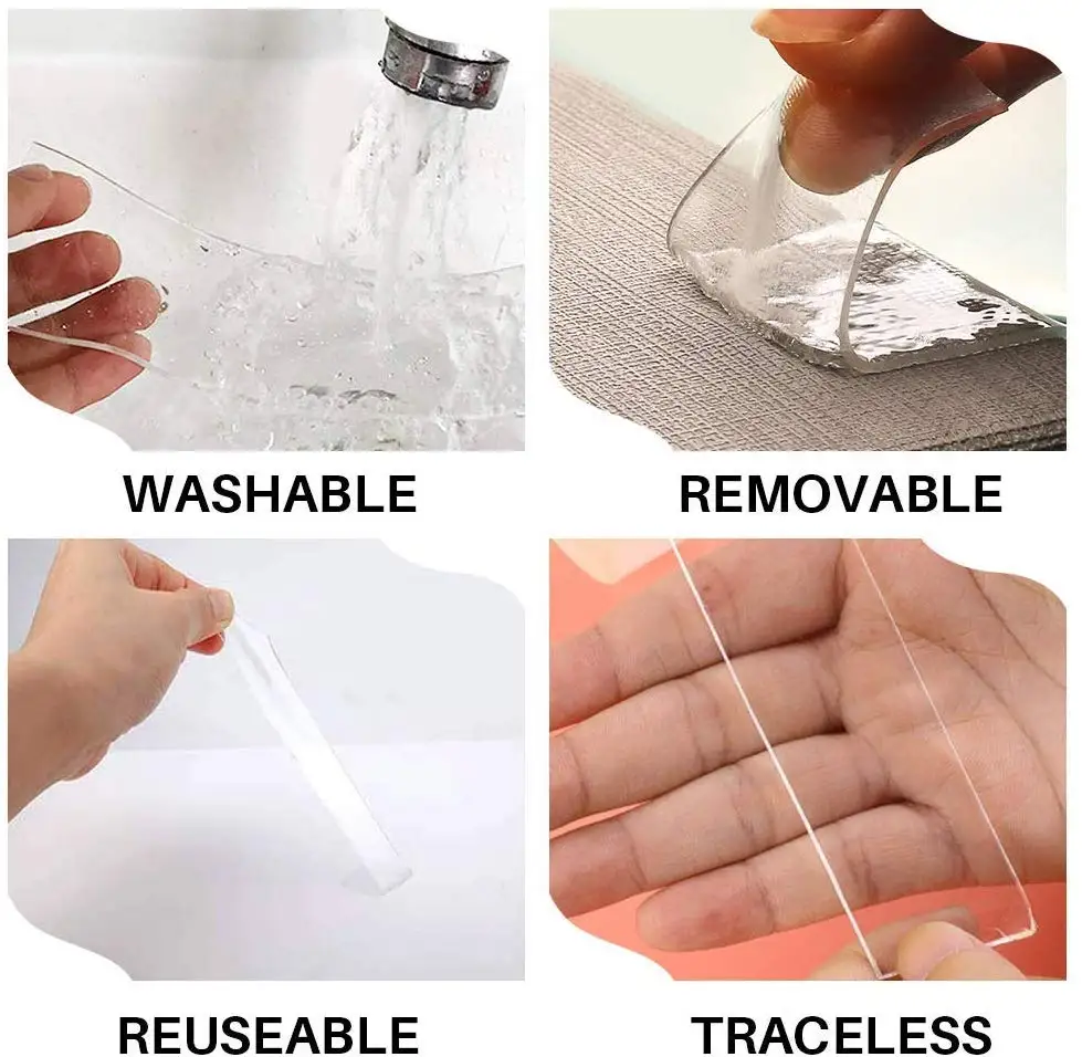 Ultra-strong Double Sided Adhesive Tape Transparent Nano Strong Waterproof Silicone Monster Tape