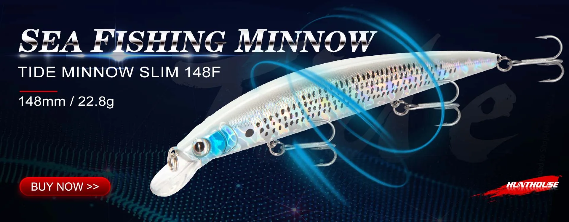 Hunthouse Tungsten Minnow Fishing Lure 135mm 21g Dynamic Balance Casting System Floating Wobblers Bait For Bass Blue Fish LW430