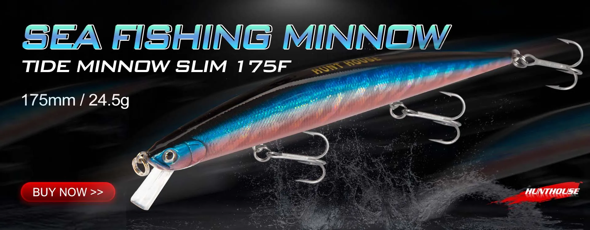 Hunthouse Tungsten Minnow Fishing Lure 135mm 21g Dynamic Balance Casting System Floating Wobblers Bait For Bass Blue Fish LW430
