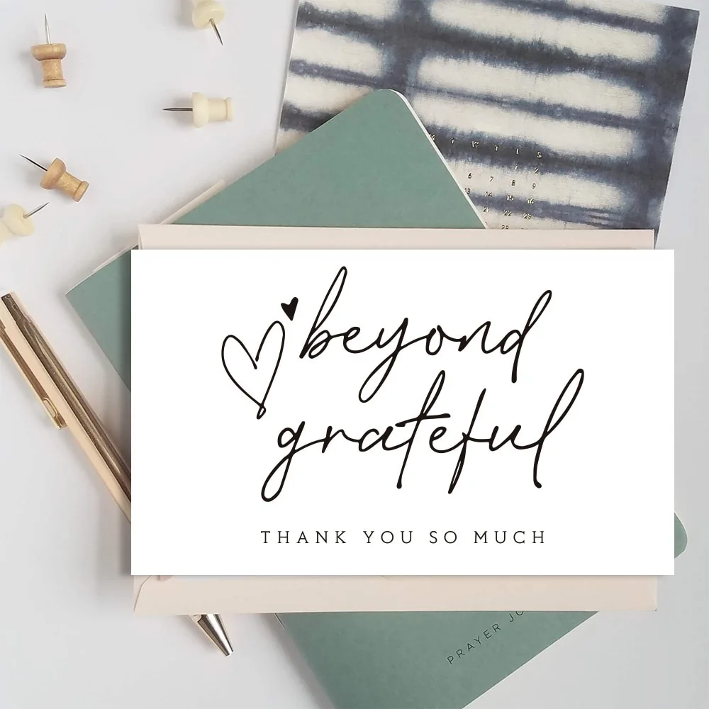 10-30Pcs Thank You Card Party Gift Shopping Purchase Thanks Greeting Cards Appreciation Card For Sellers