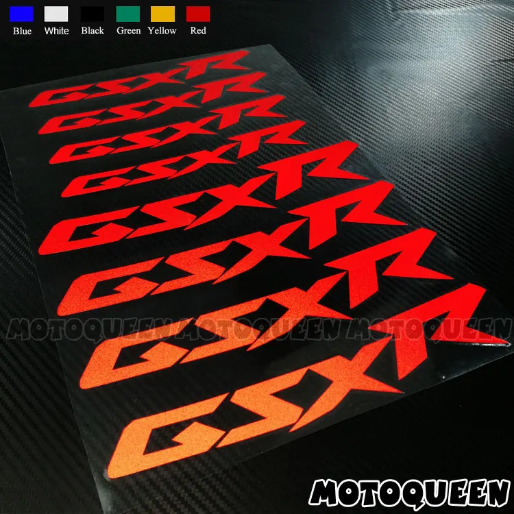 8X Motorcycle Front Rear Iner Wheels Rims Tire Decals Reflective Stripe Decor Stickers For GSXR 600 750 1000 K1K2K3K4K5K6K7K8K9