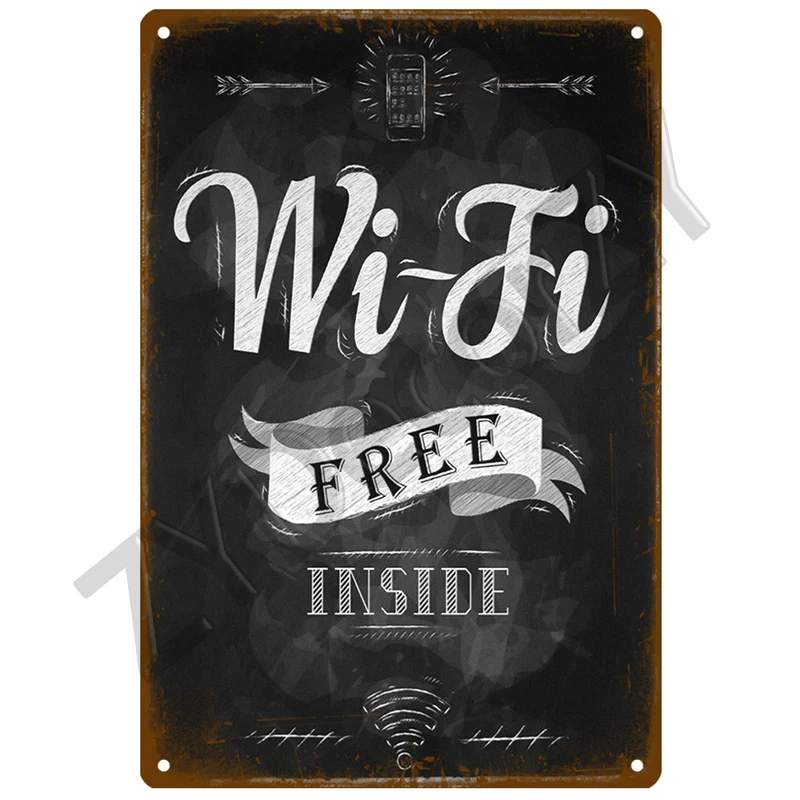 Coffee Retro Tin Sign Poster Vintage Wall Poster Metal Sign Decorative Wall Plate Kitchen Plaque Metal Vintage Decor Accessories