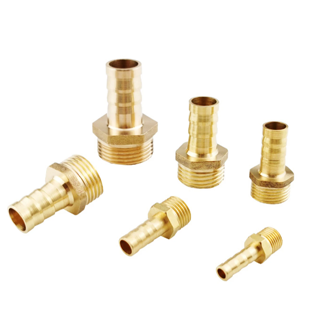 Pagoda Brass Pipe Fitting 6/8/10/12/14/16mm Hose Barb Tail 1/8" 1/4" 3/8" 1/2" BSP Male Connector Joint Copper Coupler Adapter