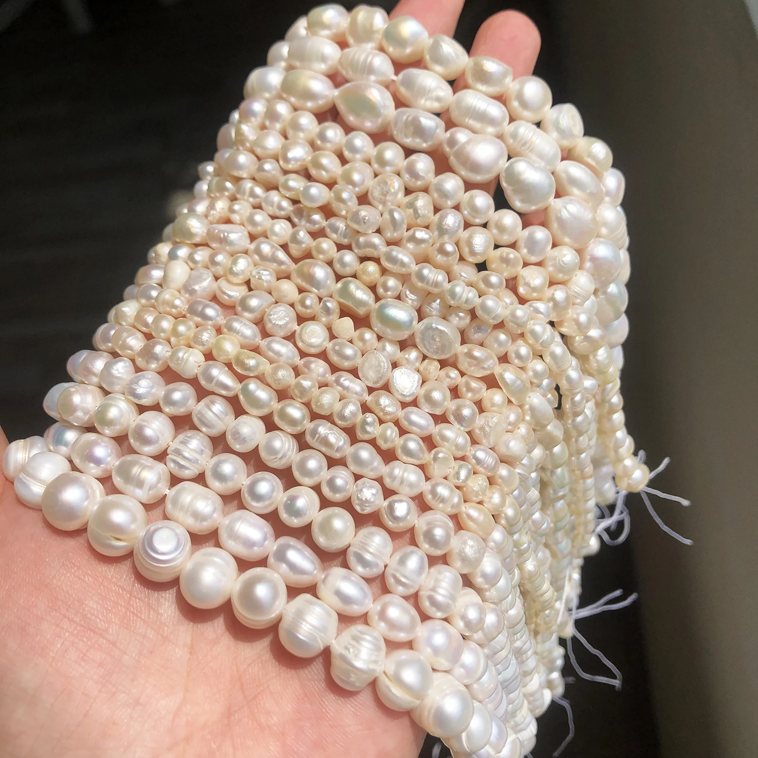 Real Natural Freshwater Pearl Irregular Cultured Small Pearls Punch Beads For Jewelry Making Diy Women's Necklace Bracelet