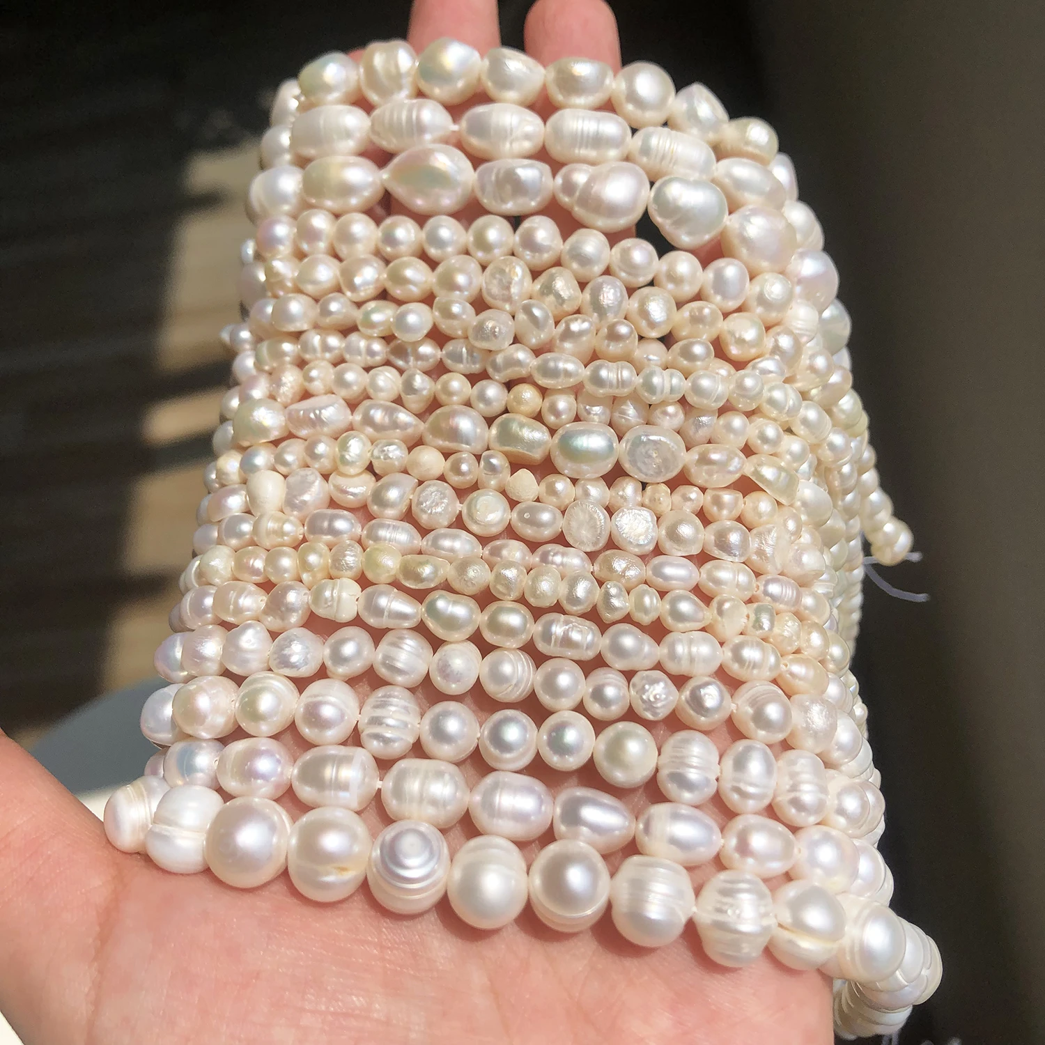 Real Natural Freshwater Pearl Irregular Cultured Small Pearls Punch Beads For Jewelry Making Diy Women's Necklace Bracelet