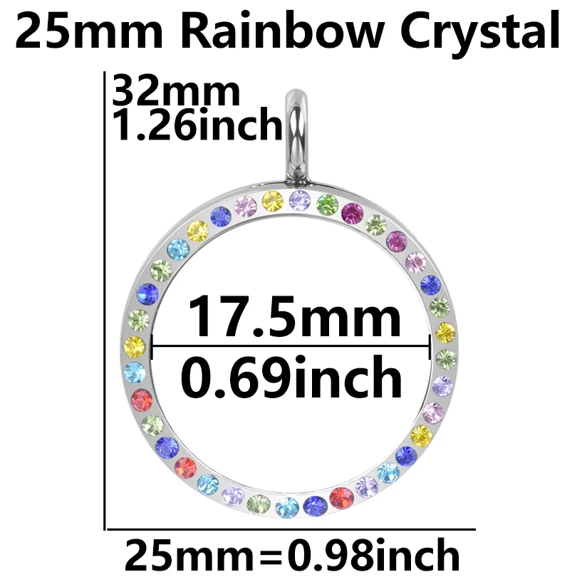 Heart Locket Pendant Necklace For Women Men Accessories Rhinestone Floating Lockets Charm Necklaces Fashion Jewelry Gift 3 Color