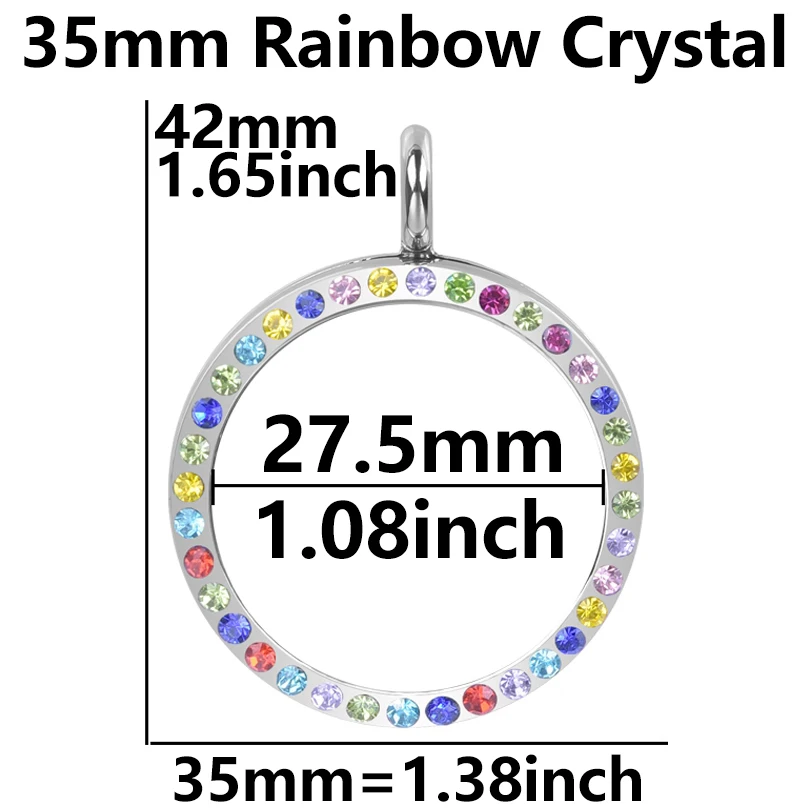 Heart Locket Pendant Necklace For Women Men Accessories Rhinestone Floating Lockets Charm Necklaces Fashion Jewelry Gift 3 Color