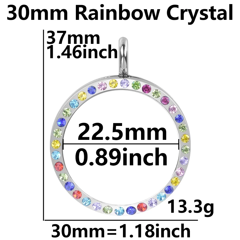 Heart Locket Pendant Necklace For Women Men Accessories Rhinestone Floating Lockets Charm Necklaces Fashion Jewelry Gift 3 Color